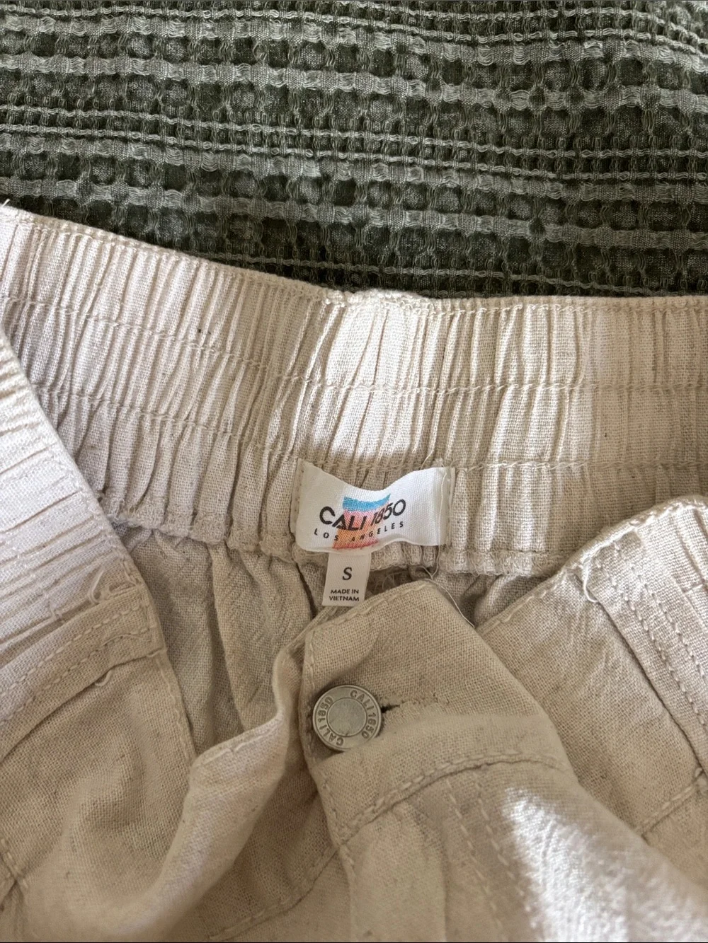 Men's Cream Cargo Pants - Lightweight Utility Style